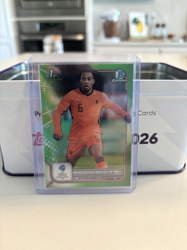 2022-23 UEFA Under 21 Bowman Chrome Quinten Timbers 1st Green 28/199