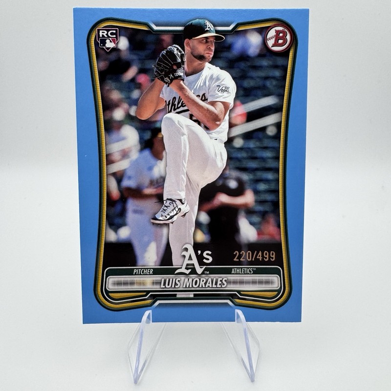 2026 Bowman Luis Morales RC Sky Blue Border /499 Athletics #49