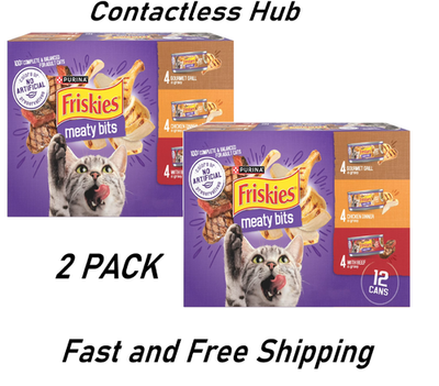 #ad Friskies Gravy Variety PackMeaty BitsWet Cat Food 2 Pack of 12 24 Cans Total $17.40