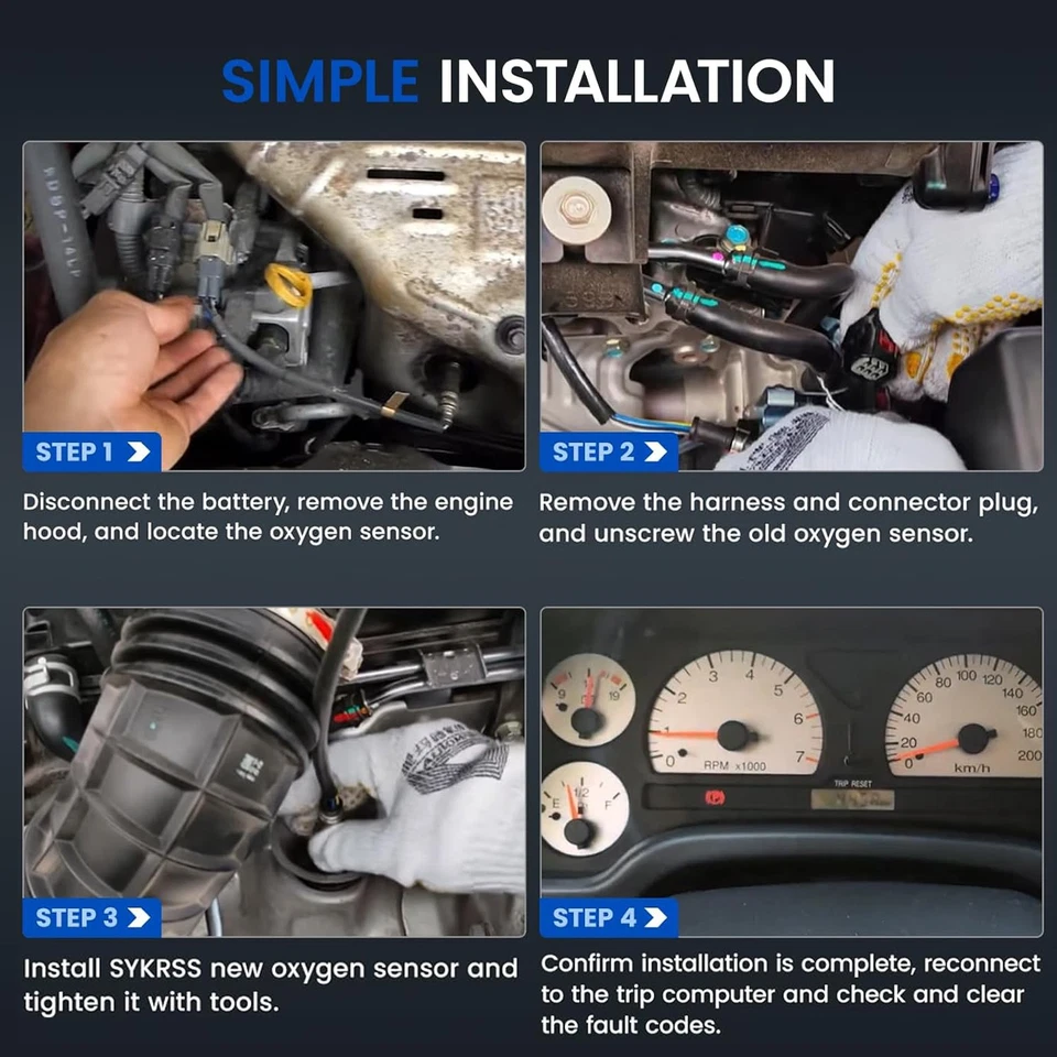 Oxygen Sensors O2 Sensors For Cadillac Deville V8-4.9l 1994-1995 Upstream - Image 3 of 4
