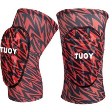 Padded Compression Knee Pads Protection Pad 1 Pair, Youth Adult Sizes Guard Kit