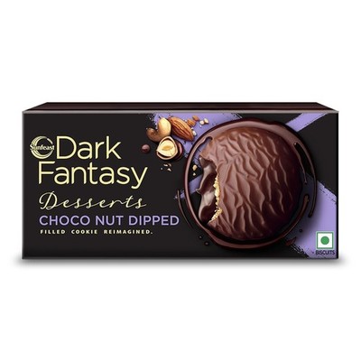 Sunfeast Dark Fantasy Choco Nut Dipped Cookie, Choco gefüllt mit...
