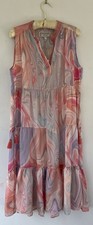 Johnny Was Workshop Laguna Vesper Tank Dress W Pink Silk Slip 2022 NWT