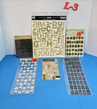 RETIRED SCRAPBOOK LETTERS STICKER LOT K & COMPANY STICKO CHAOS CONFUSION #3