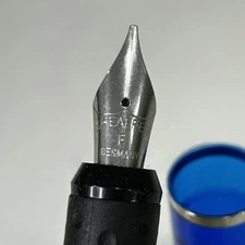 Vintage Sheaffer Blue Transparent Calligraphy Pen F Fine