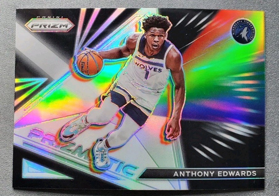 2021-22 Panini Prizm - Prizmatic Anthony Edwards #19 Silver Prizm