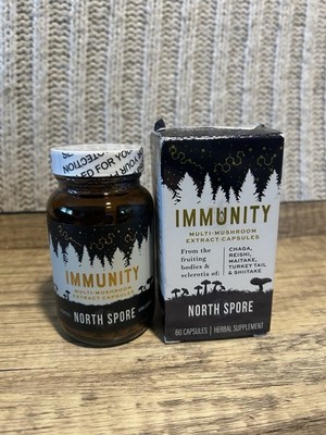 North Spore Immunity Mushroom Extract 60 Capsules Exp 09/2028 New Sealed
