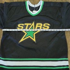 Vintage Dallas Stars / North Stars 1990s Black CCM Hockey Jersey NHL Large 
