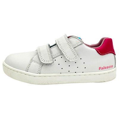 Naturino Falcotto Kiner Low VL Sneaker White/Flamingo/Capri 3288 Girls Size 8