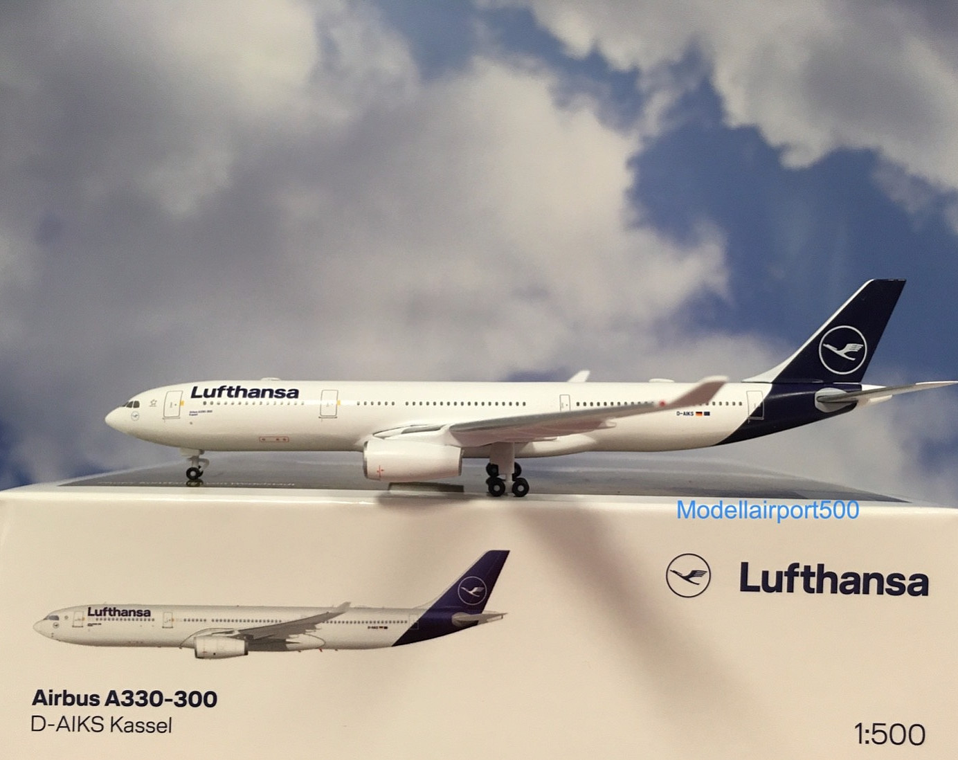 Herpa Wings 1:500  Airbus A330-300  Lufthansa D-AIKS  538954 Modellairport500