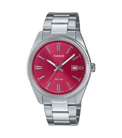 Casio MTP-1302 Armbanduhr Ø38,5Mm Edelstahlband 5Bar Rot MTP-1302PD-4AVEF