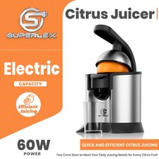 SUPERLEX Fruit Juicer Orange Lemon Juice HEAVY DUTY Squeezer Press Machine 60W