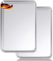 Edelstahl Backblech Set 2Er GrößE 30.5X25.4Cm Gesund Rostfrei SpüLmaschinenfest