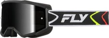 FLY Racing Zone Goggle Black/White with Black Mirror/Smoke Lens