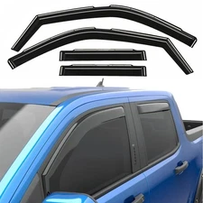In Channel Window Sun Rain Visor Wind Guard Fit 2022-2026 Ford Maverick Crew Cab