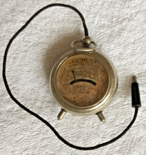 Vintage Hand Held Pocket Watch Voltmeter