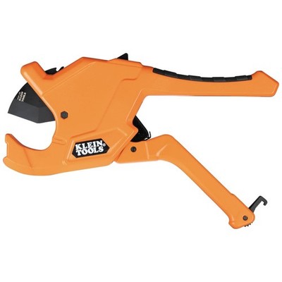 Klein Tools 50044 Ratcheting PVC Pipe Cutter Tool, 1-1/4 Inch I.D. Orange 