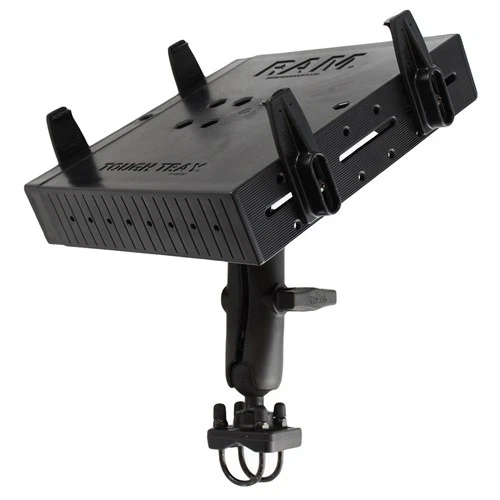 RAM Dual U-Bolt 1.5" Ball Rail Mount w/ Tough-Tray Laptop Holder RAM-101-DAN1U