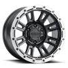 Raceline Rcl956bs-79080-12 Compass Satin Black W Silver Ring 17x9 8x1651 12mm