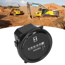6‑80V Hour Meter 99999.9 Hours AC DC Universal Hourmeter Fully Sealed Round