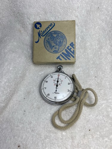Vtg Minerva Stopwatch Timer Running Track Football Works Excellent Condition.
