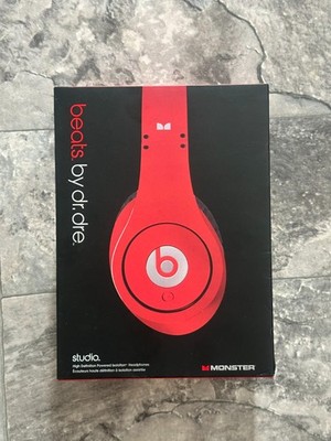 NEW Beats by Dr. Dre Studio 1st Gen Monster Red Wired Headphones OG Box