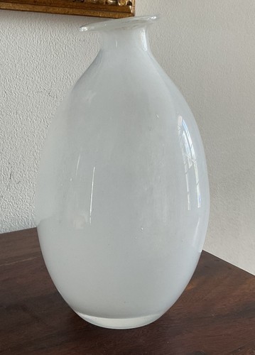 Elegant White Art Glass Vase