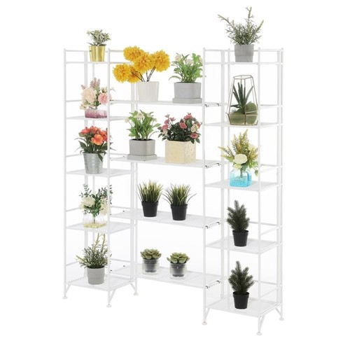 Estantes plegables de metal de 5 niveles Convenience Concepts Xtra Storage en blanco - Imagen 1 de 9