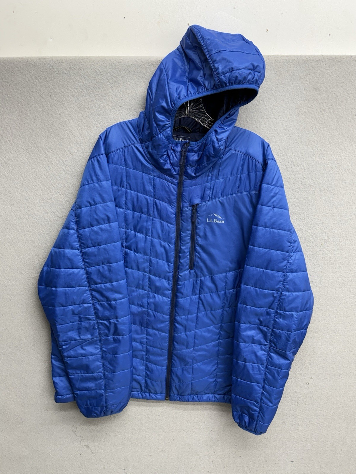 Xxl Blue Insulated Puffer Zip Pockets