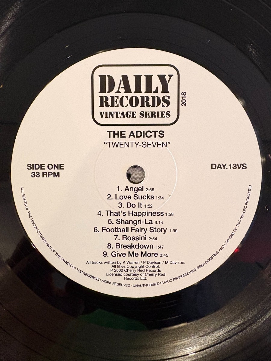THE ADICTS Twenty Seven '18 PUNK ROCK In Shrink VG+ | eBay