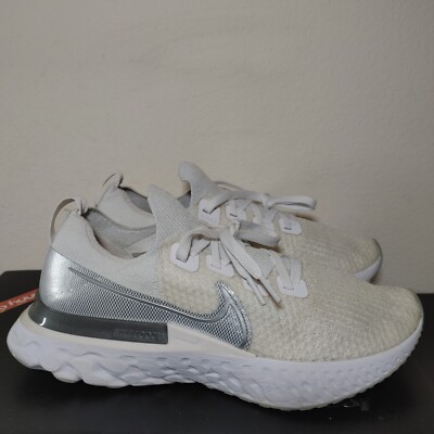 Nike Womens React Infinity Run FK CD4372-101 White Running Shoes Sneakers Sz 10