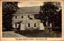 Vintage postcard Silver Spring Presbyterian Church First Service 1734