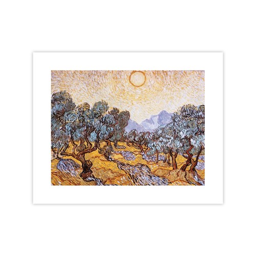 Stampa su Carta su tela o Quadro su tela o con Cornice Van Gogh The Olive Trees - Picture 3 of 9