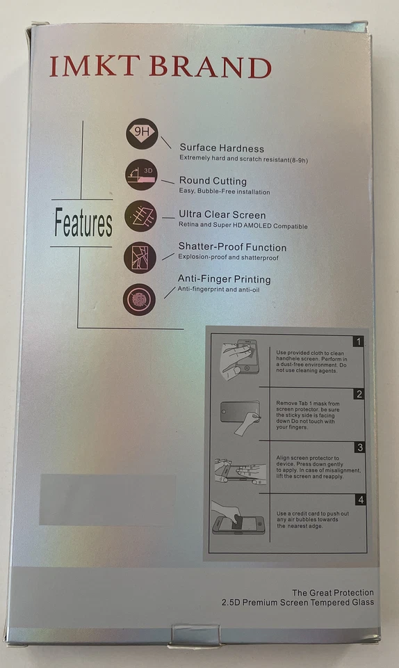 6 Pack For iPhone 6 6S 7 8 Plus Premium Tempered Glass Screen Protector - Image 2 of 3