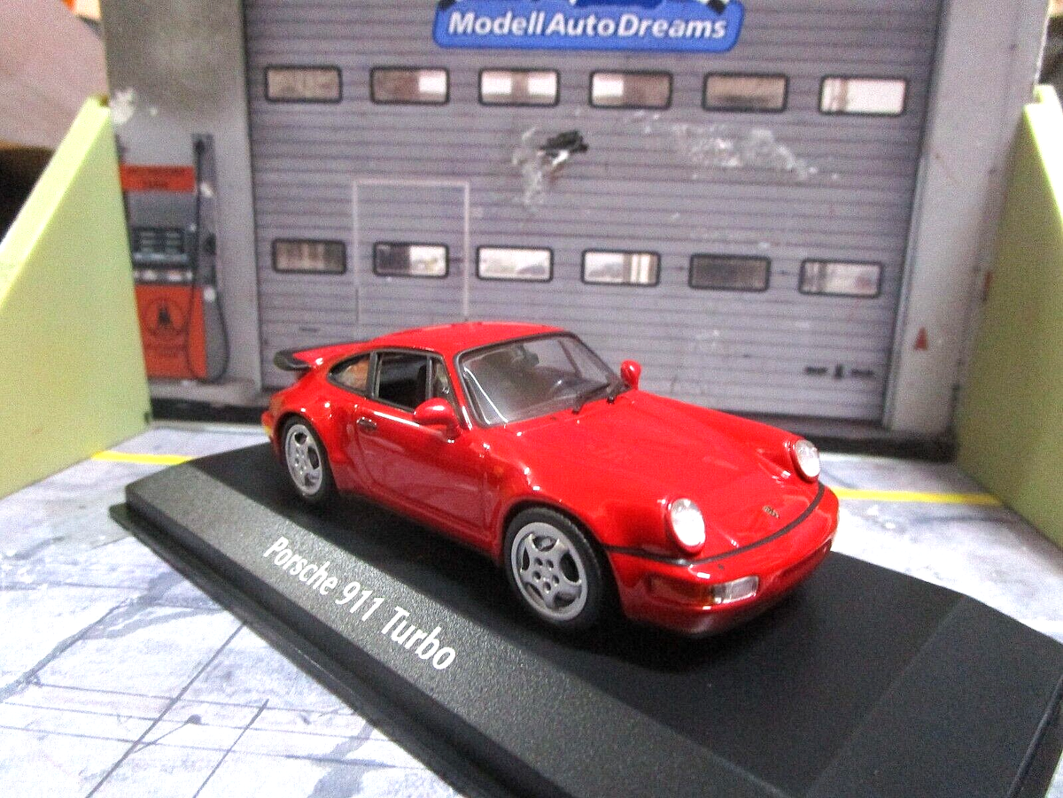Modèle Réduit PORSCHE 911 TURBO 964 (1990) – Échelle 1:43 Par MINICHAMPS, Couleur Rouge Rosé