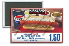 Costco Food Court Hot Dog Sign Kirkland 2" x 3" Refrigerator Magnet