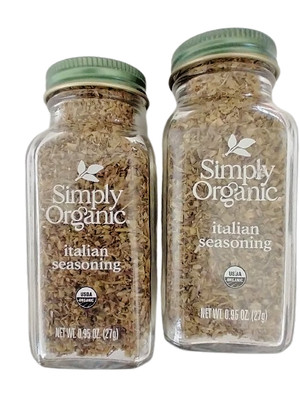 Simply Organic Italian Seasoning, 0.95oz, BB 9/26, Lot of 2