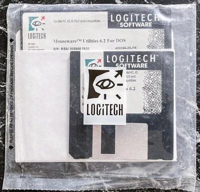Logitech Mouseware 6.2 for DOS PC Disketten 3,5" und 5"4 Maustreiber OVP NEU ! - Bild 1 von 2