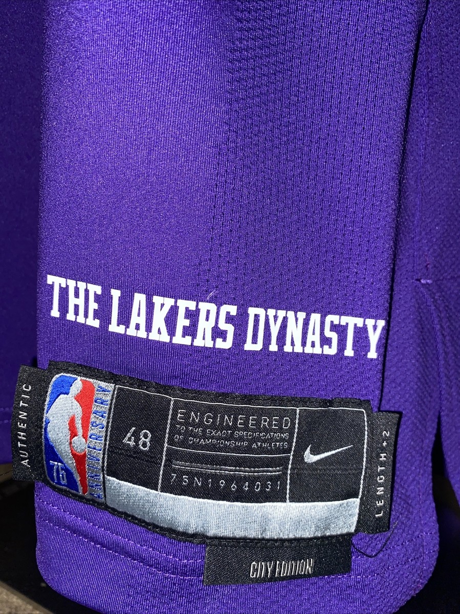 LeBron James #6 Lakers 75th NBA Anniversary City Edition Authentic