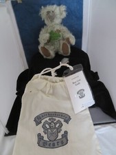 LE Knickerbocker Teddy Bear SPROUT Jointed Grey Mohair in Original Sack w/ Brush