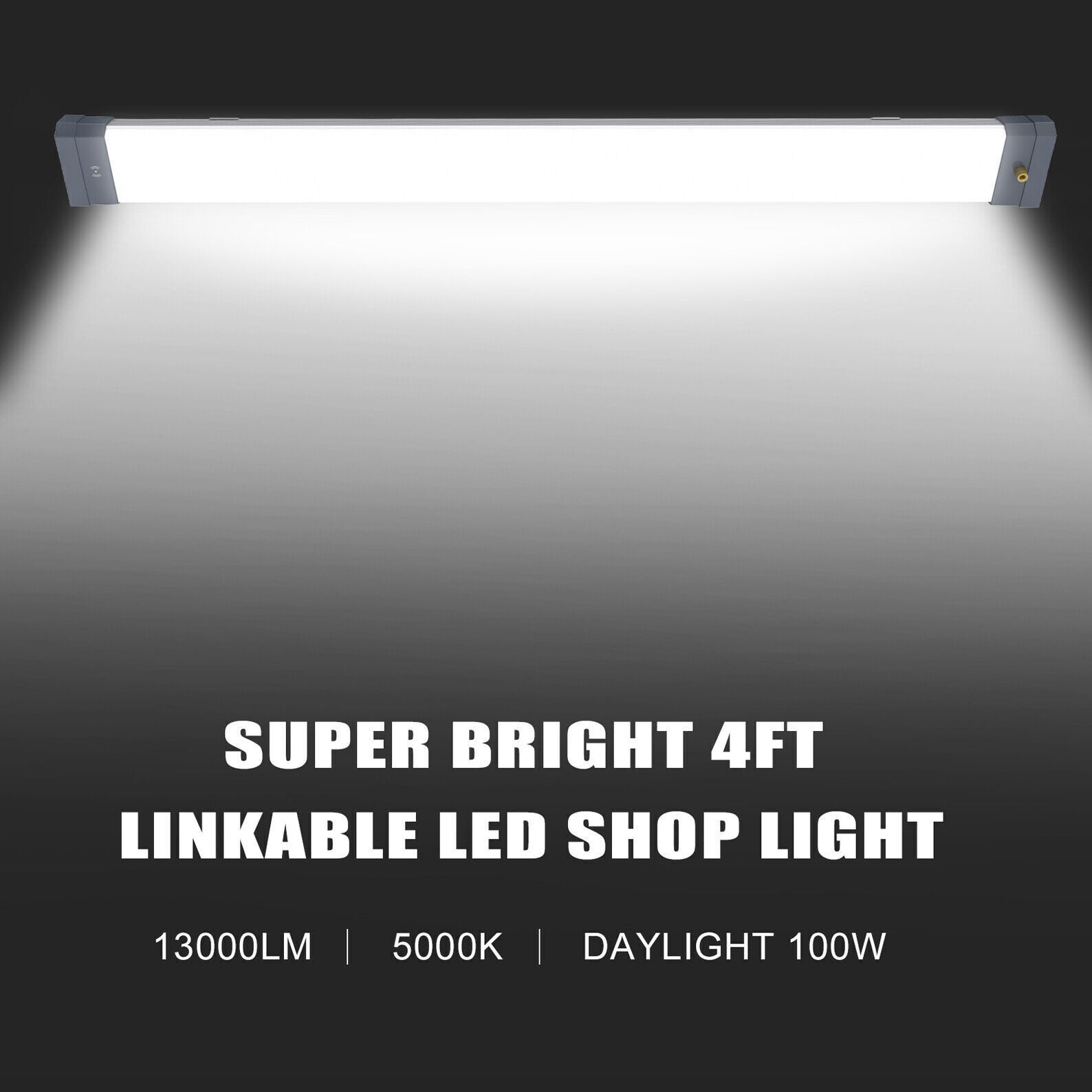 LED Shop Light Fixture 100Watt For Office Workshop Warehouse High Bay Ceiling