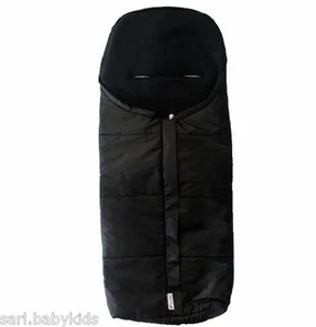 Chancelière Noir Universelle pour Poussette Bébé Confort, Quinny, Jané + Moufles