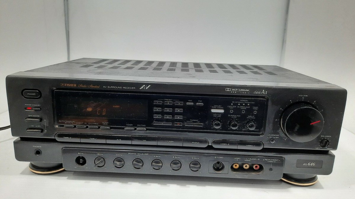 Fisher Studio Standard RS-646 A/V Receiver Dolby Surround Pro ○F