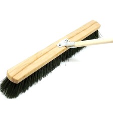 32" Outdoor / Indoor Broom Head With Handle Large Wide Heavy Duty Soft Brush