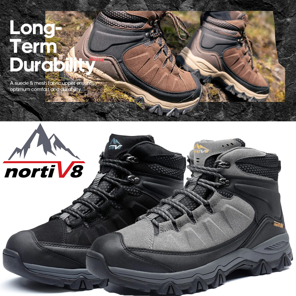 NORTIV 8 Men's Waterproof Hiking Boots Outdoor Trekking Backpacking