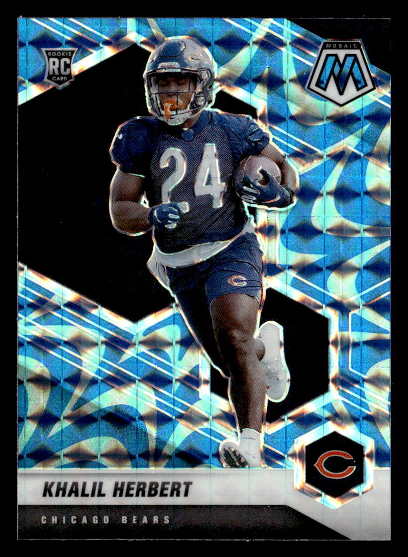 2021 Panini Mosaic #380 Khalil Herbert Reactive Blue