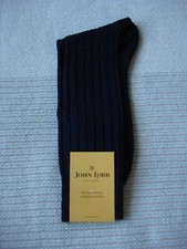 JOHN LOBB WOOL BLEND BLACK MEN SOCKS MADE IN ITALY