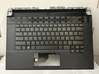 Genuine Dell Alienware M15 R4 Palmrest US English Backlit Keyboard P/N- T17R7