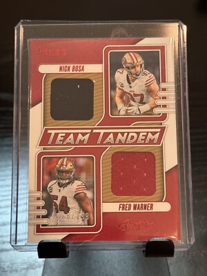Nick Bosa / Fred Warner 2023 Panini Absolute Team Tandem Materials /199 #TT-SF2