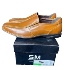 SM New York Men's Tan Slip On Loafers Size 9.5